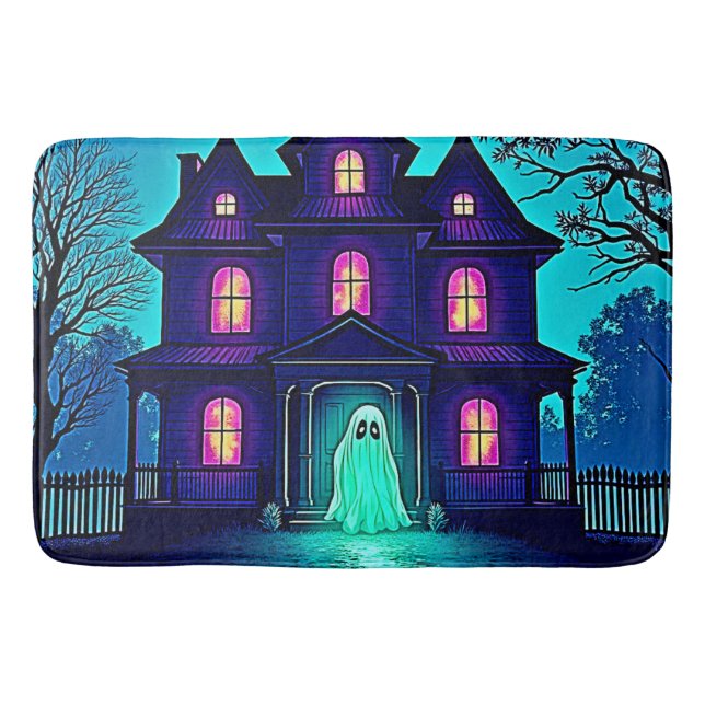 Spuk Halloween-Ghost-House-Design Badematte (Vorderseite)