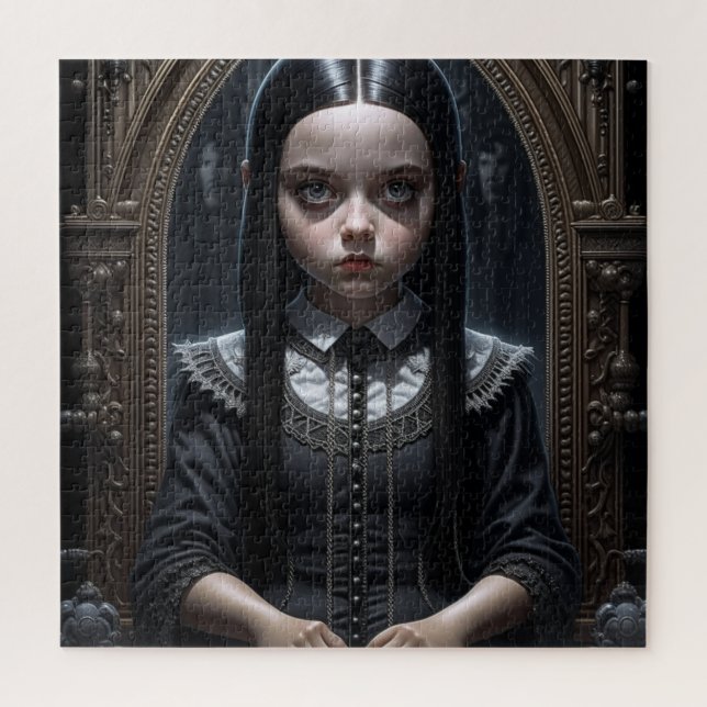 Spuk Halloween-Girl Puzzle (Vertikal)