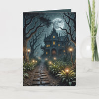 Spuk Halloween-Herrenhaus im Mondschein