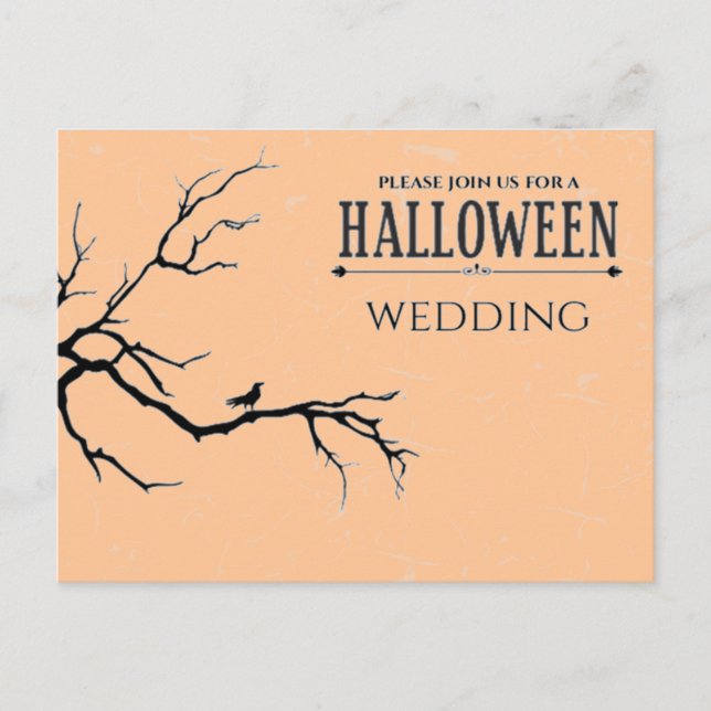 Spuk Halloween-Hochzeit Postkarte (Vorderseite)