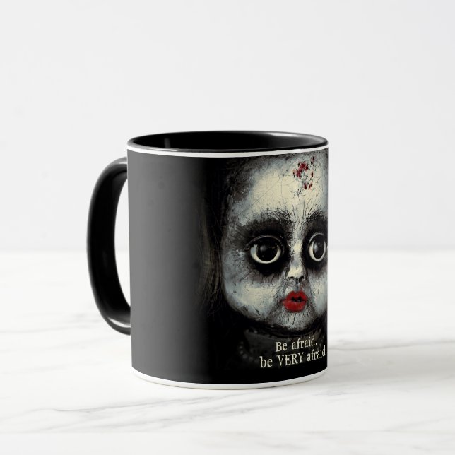 Spuk Halloween-Horror der Creepy-Puppe Tasse (Vorderseite Links)
