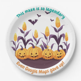 Spuk Halloween-Maisfeld Pappteller