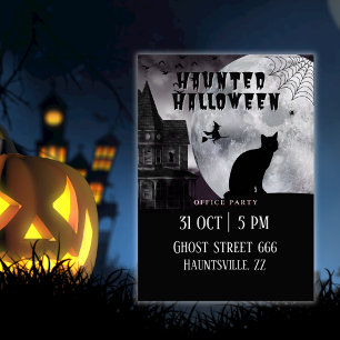 Spuk Halloween Office Party Black Cat Einladung