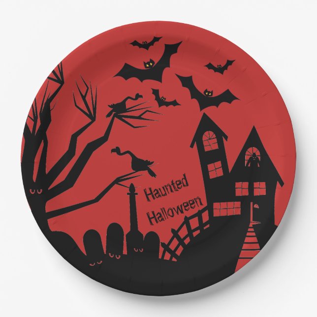 Spuk Halloween-Papierplatte Pappteller (Vorderseite)