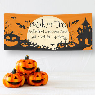 Spuk Halloween-Party aus Trunk oder Leckerei Banner
