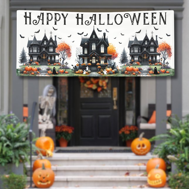 Spuk Halloween-Party Banner (Haunted House Halloween Party Banner)