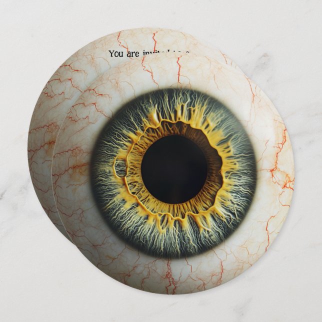 👁️ Spuk Halloween-Party! Einladung (Vorne/Hinten)