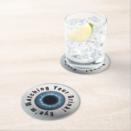 👁️ Spuk Halloween-Party! Runder Pappuntersetzer