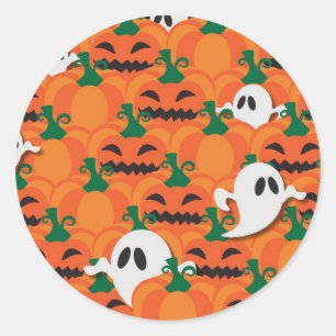 Spuk Halloween-Pumpkin-Patchghosts Runder Aufkleber