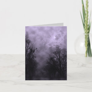 Spuk Halloween Sky Lila Mist Card Karte