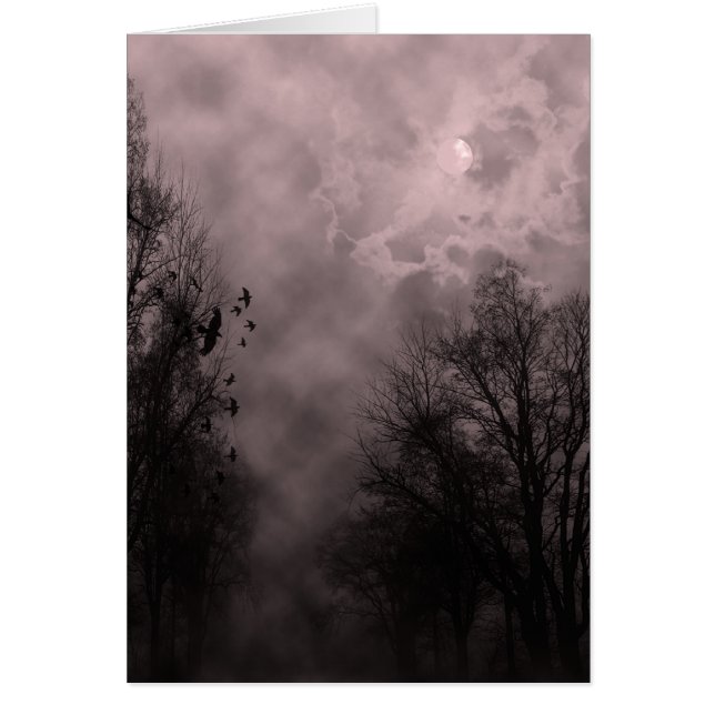 Spuk Halloween Sky Red Mist Card (Vorne)