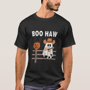 Spuk Harmony Pumpkin Boo Haw Guitar Cowboy Ghos T-Shirt