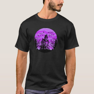 Spuk Haus Beängstigende Fledermäuse Bäume spucken  T-Shirt