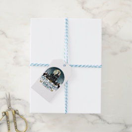 Spuk Haus, Beängstigende Halloween-Nacht Geschenkanhänger