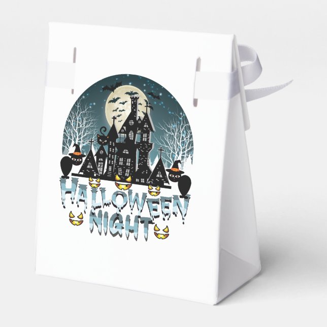 Spuk Haus, Beängstigende Halloween-Nacht Geschenkschachtel (Rückseite)