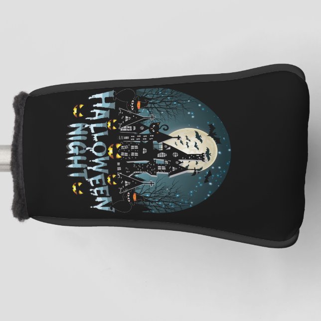 Spuk Haus, Beängstigende Halloween-Nacht Golf Headcover (Vorderseite)