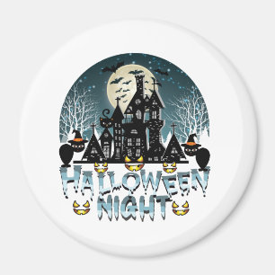 Spuk Haus, Beängstigende Halloween-Nacht Magnet