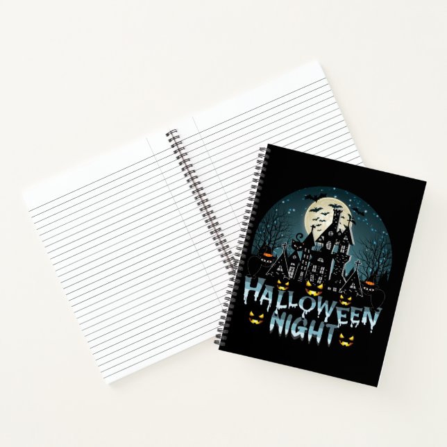 Spuk Haus, Beängstigende Halloween-Nacht Notizbuch (Innenseite)
