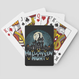 Spuk Haus, Beängstigende Halloween-Nacht Spielkarten