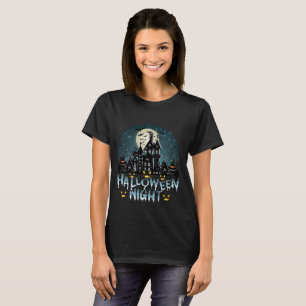 Spuk Haus, Beängstigende Halloween-Nacht T-Shirt