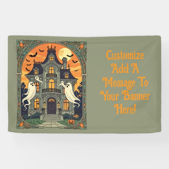 Spuk Haus - Creepy Crescent Banner (Horizontal)