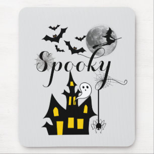 Spuk Haus Flying Hexe Spooky Halloween Mousepad