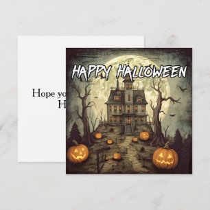 Spuk Haus Frohe Halloween Karte