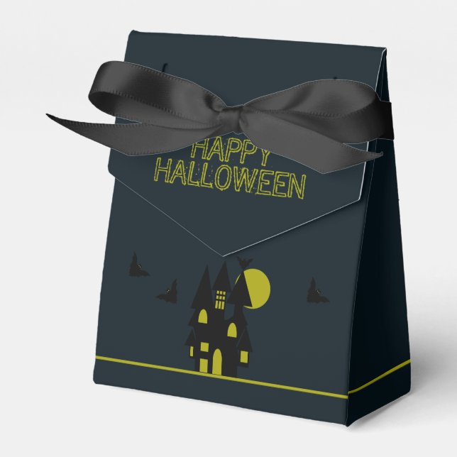 Spuk Haus, glückliches Halloween Geschenkschachtel (Vorderseite)