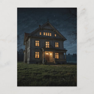 Spuk Haus Halloween Gotische Postkarte