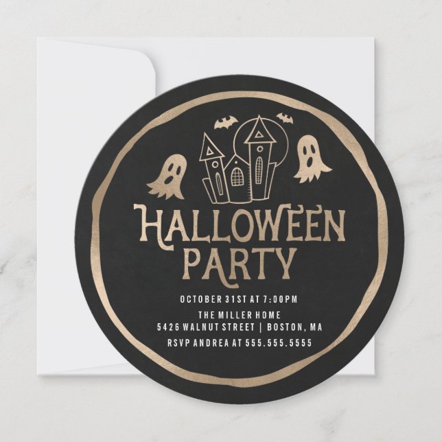 Spuk Haus | Halloween-Party-Einladung Einladung (Vorderseite)