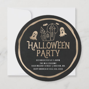 Spuk Haus   Halloween-Party-Einladung Einladung