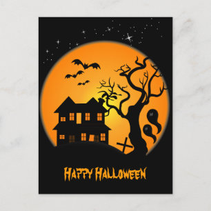 Spuk Haus Halloween Postkarte
