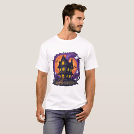 Spuk Haus Halloween Spooky Gothic Mansion T-Shirt