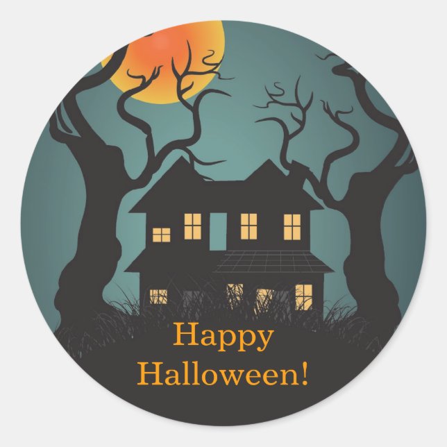 Spuk Haus Happy Halloween Sticker