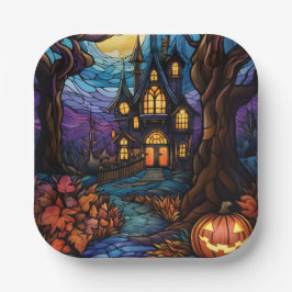 Spuk Haus im Glass Pappteller