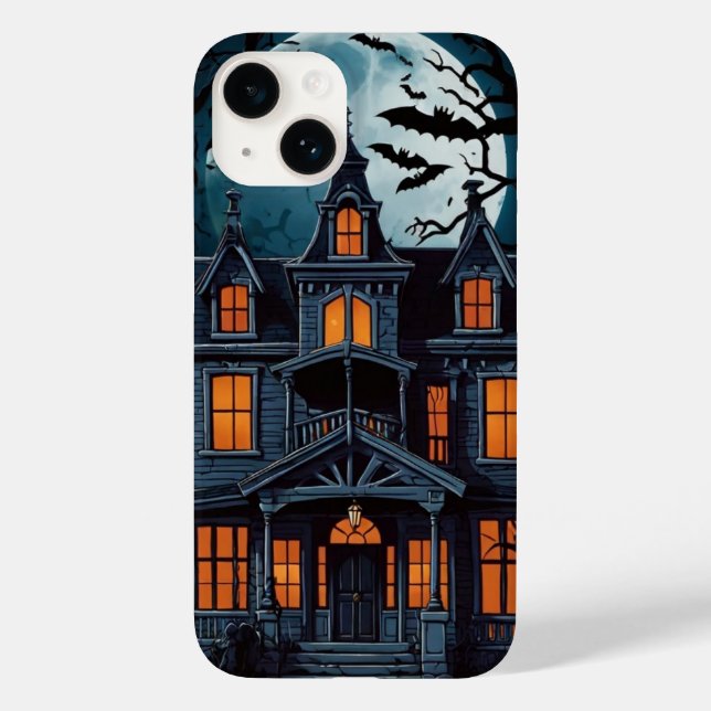 Spuk Haus mit Fledermäusen Case-Mate iPhone Hülle (Rückseite)