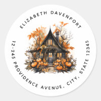 Spuk Haus mit Pumpkins Halloween-Adresse