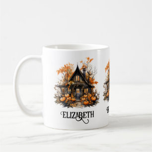 Spuk Haus mit Pumpkins Halloween Kaffeetasse