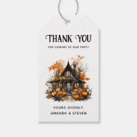 Spuk Haus mit Pumpkins Halloween Vielen Dank