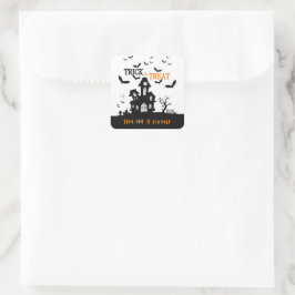 Spuk Haus nehmen Sie eine, wenn Sie es wagen, Süßi Quadratischer Aufkleber