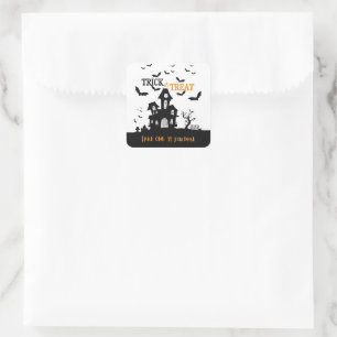 Spuk Haus nehmen Sie eine, wenn Sie es wagen, Süßi Quadratischer Aufkleber