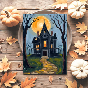 Spuk Haus Spooky Halloween Feiertagspostkarte