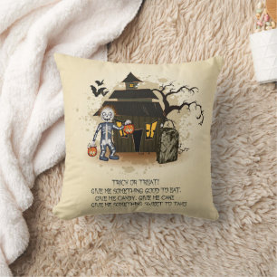 Spuk Haus Trick oder Treatment Szene Kissen