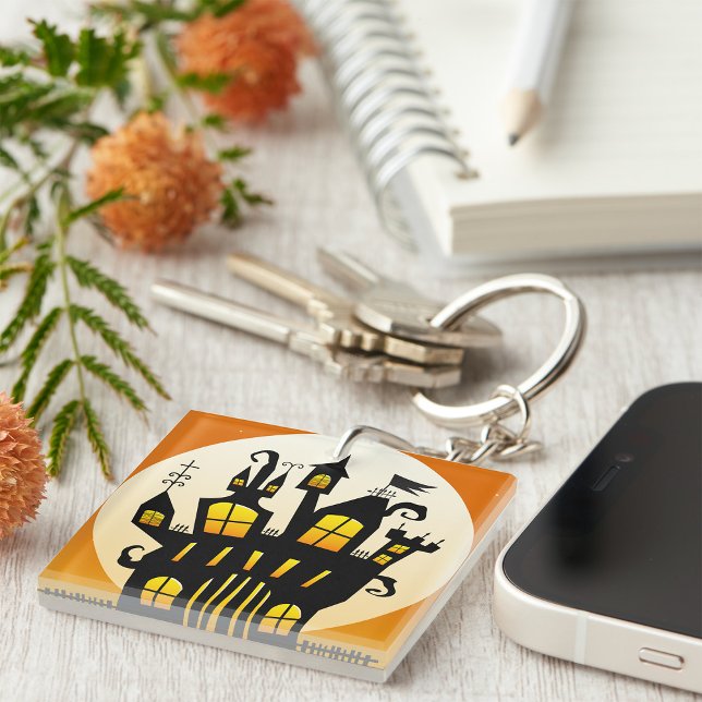 Spuk Haus und Mond Schlüsselanhänger (Von Creator hochgeladen)