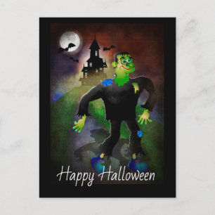 Spuk Haus und Monster Postkarte