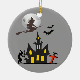 Spuk Haus-Verzierung Halloweens Keramikornament