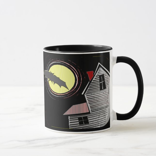 Spuk Haus Vollmond und Bat Tasse (Rechts)