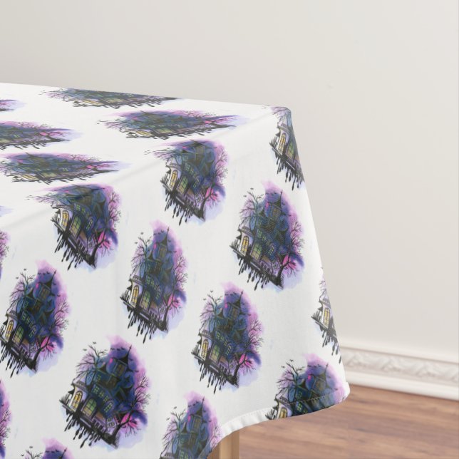 Spuk Häuser Halloween Tablecloth Tischdecke (Beispiel)
