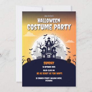 Spuk HausHalloween-Kostümwoche Party Einladung