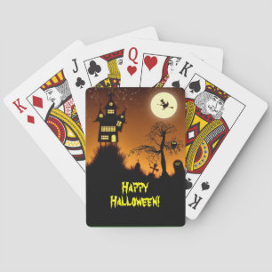 Spuk häusliches Halloween Spielkarten